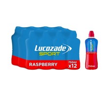 12x Lucozade Energy Drink Raspberry 750ml