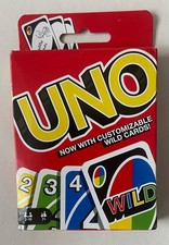 NEW Mattel UNO Card Game with Customizable Wild Cards