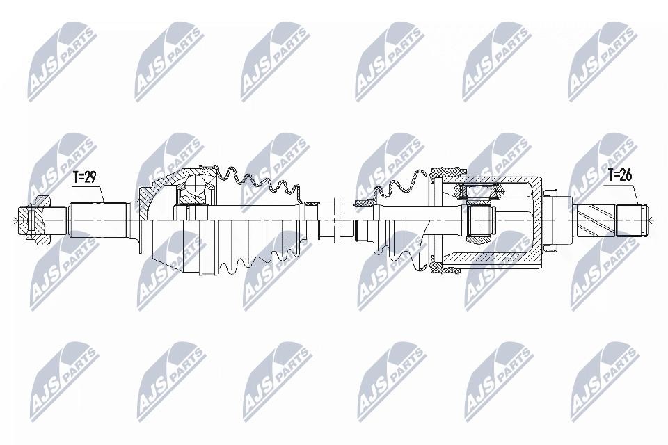DRIVE SHAFT NPW-NS-098 FOR NISSAN HRA2DDT 1.2L 4cyl JUKE - Image 3