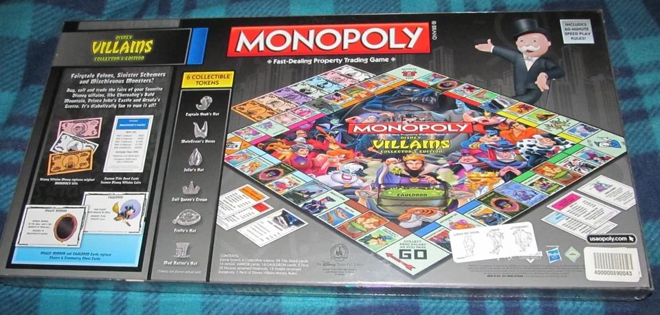 2008 Disney Villains Monopoly Game by Parker Brothers Brand New SEALED - Image 2 of 3