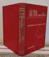 Automotive Maintenance & Trouble Shooting Third Edition 1963 Venk-Spicer HC Red