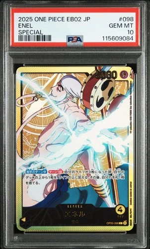 Enel EB02 Gold Leader SPR PSA 10 - One Piece OP05-098 Anime 25th Collection JPN