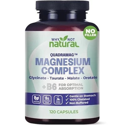 4-in-1 Magnesium Complex Supplement - Glycinate, Taurate, Malate, Orotate Blend