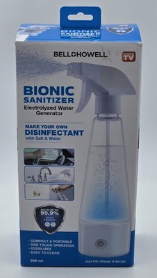 Bell Howell Bionic Sanitizer Electrolyzed Water Generator Just Fill Charge Spray