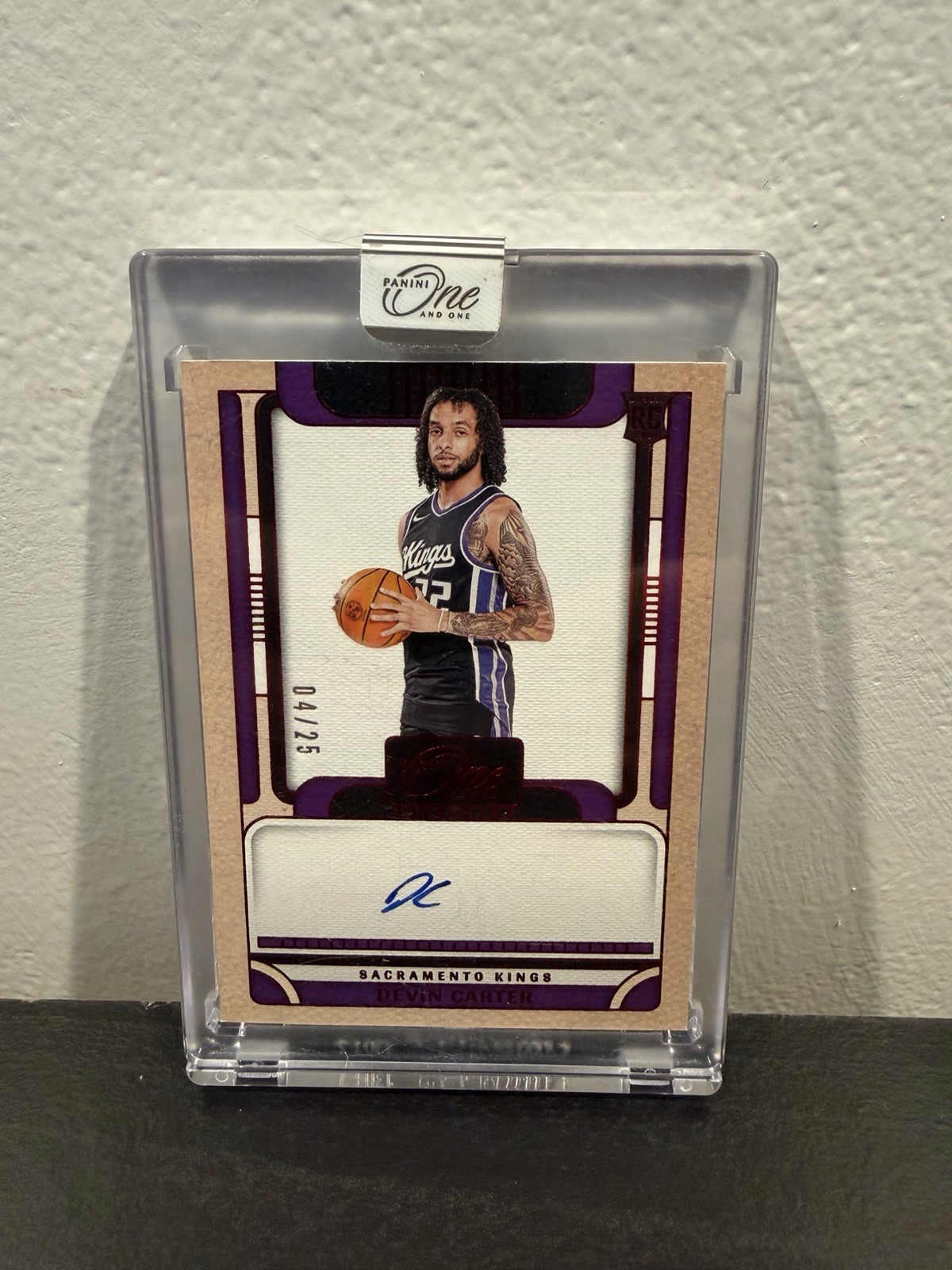 Devin Carter 2024-25 Panini One And One On Card Auto Red /25 RC SP Kings
