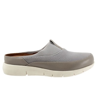 Softwalk Aberdeen Sport S2300-058 Womens Gray Leather Clog Flats Shoes