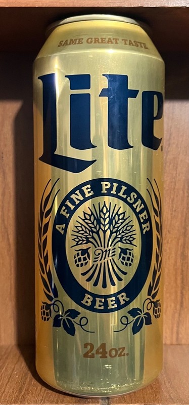 EMPTY 24oz  Lite 50th Anniversary Beer Can by Miller Brewing in Milwaukee, WI