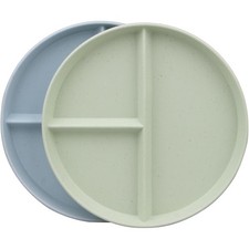 9 Inch Portion Control Plates 2-Pack, Divided Dinner Plates for Adults,