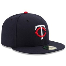Minnesota Twins New Era 5950 Fitted Hat - Home - Navy