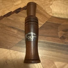 Vintage P S Olt Co 66 Duck Game Call, Pekin Illinois, Wood Excellent!