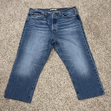 Levis Womens Wedgie Straight Button Fly High Rise Jeans 33 Fits 35 X 21.5