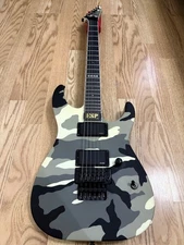 2008 ESP MII M2 Urban Camo Electric Guitar, Case, EMG pickups, Not EIII, JAPAN