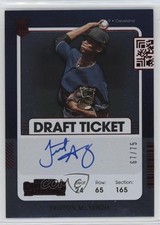 2021 Panini Contenders Draft Ticket Red 67/75 Triston McKenzie #114 Auto 10jr