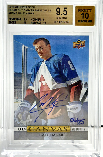 2019 UD Cale Maker Clear Cut Canvas Signatures 10 Auto RC /25 BGS Gem Mint