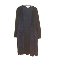 Lavish Burnout Velvet Duster Womens Size 2X Black Gothic Whimsigoth Witchy