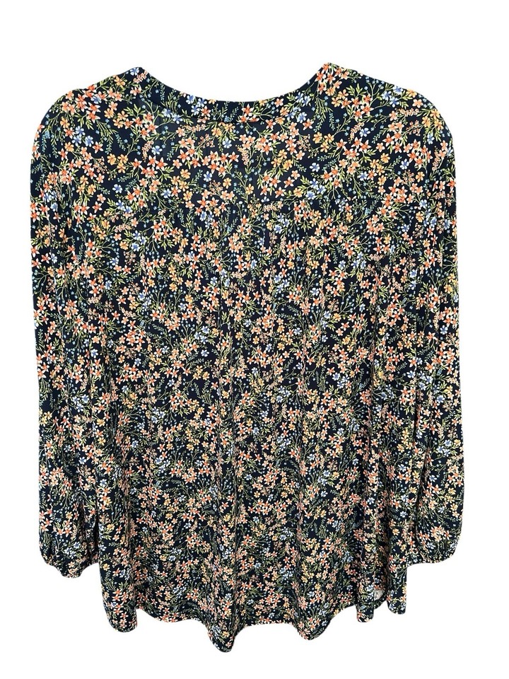 Vince Comuto Multicolor Floral V-Neck 3/4 Sleeve Top-Size XXL | eBay
