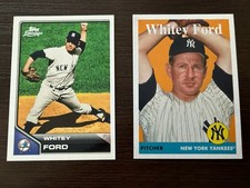 Whitey Ford Baseball Card Lot - 2 Cards