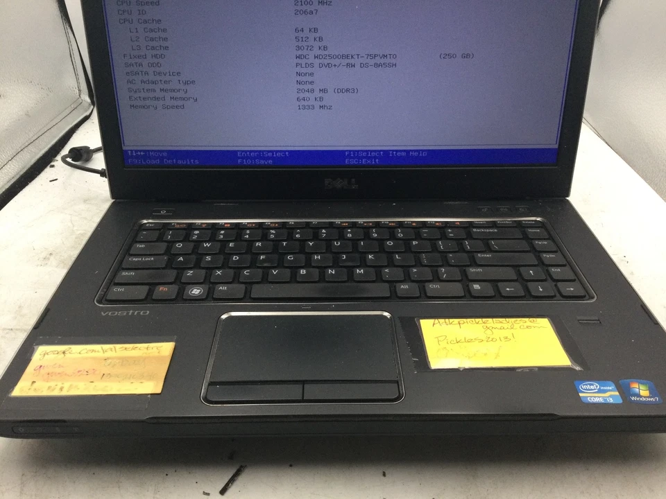 DELL VOSTRO 3550 - BOOTS TO BIOS - INTEL I3 2310M - 2GB RAM - 15" - READ DESC-BB - Image 3 of 4