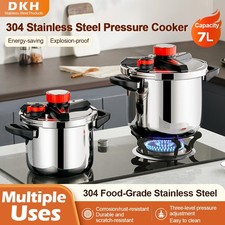 7L Stainless Steel Pressure Cooker Heavy-Duty Explosion-Proof Kitchen Appliance