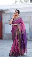 Women Banarasi Soft Silk Saree Heavy Zari Bridal Wedding Wear With Blouse Piece