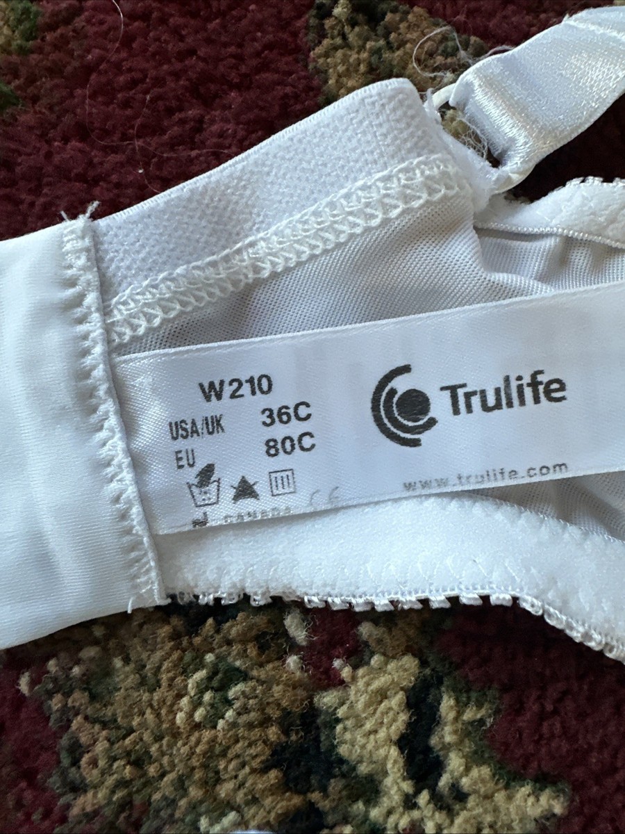 (4) Trulife Mastectomy Bra W210 - White 36C View 3