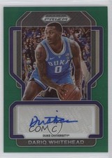 2022 Panini Prizm Draft Picks Freshman Signatures Green Dariq Whitehead Auto 1ax