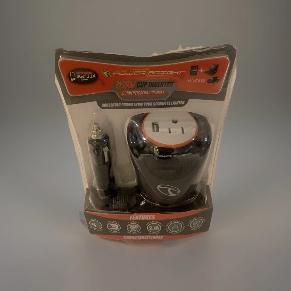 Power Bright 180 Watt 12 Volt Cup Holder Inverter XC180 - Image 2 of 4