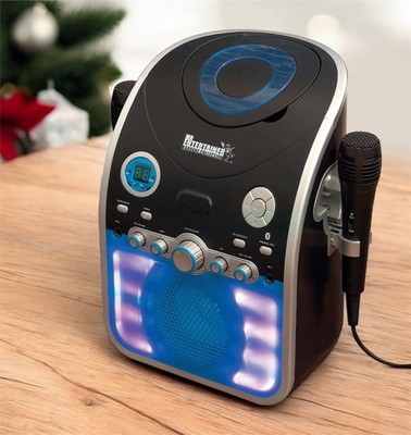 Entertainer CDG Karaoke Maschine mit Bluetooth & Mikrofonen + blinkendes LED-Licht