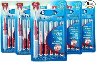 DenTek Easy Brush Interdentalbürsten ISO2 0,50mm - 36 Bürsten (6x6er Pack)