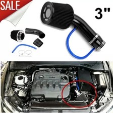 3 76mm Car Cold Air Intake Filter Induction Kit Pipe Power Flow Hose System