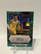 2023-24 Panini Select Maxwell Lewis RC Rookie Auto RPA Patch 2/5 Green RJ-LEW