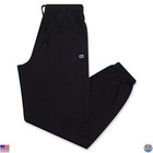 Men's Big & Tall Closed Bottom Jersey Pants, Black, Size 2X, Comfortable Fit