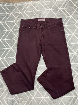 Ecko Unltd Straight Leg Jeans Men's W34 L30 Burgundy Jeans UK