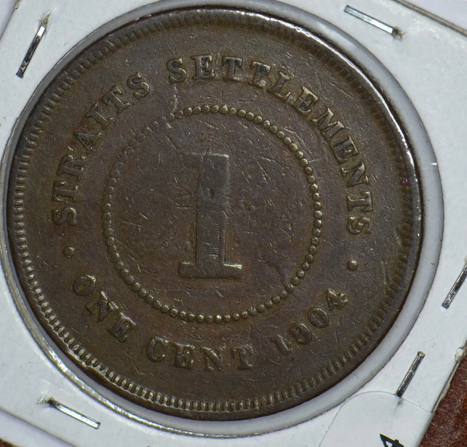 Centavo Eduardo VII 1904 Straits Settlements 291114 envío combinado Foto 2 de 2