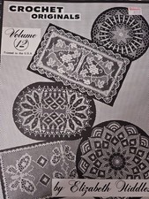Vintage Crochet Elizabeth Hiddleson Crochet Pattern Book Vol. 12 Doilies Designs