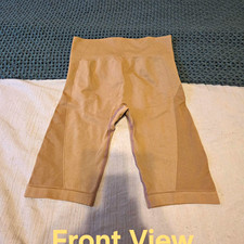 Women s High-Waisted Shapewear Shorts Beige M Waist/Abdomen/Buttocks