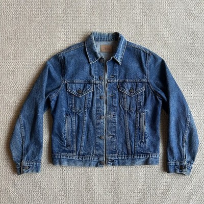 Vintage 80s Levi's Denim Jacket Type III 70506 USA Made Blue Size