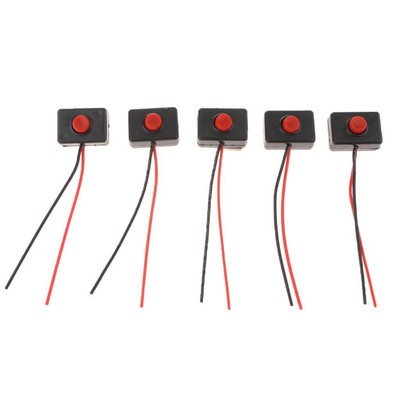 5 Stück Universal Auto Selbst Reset Push Button Schalter 12V-24V Für 2