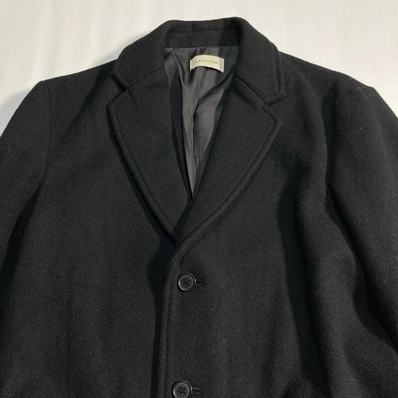 FACTOTUM x STUDIOUS Chester Coat Melton Wool Black 44 Factotum Studious Japan - product detail image 3