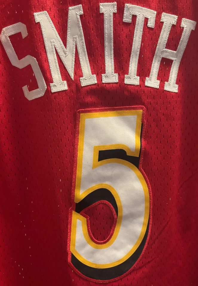 Camiseta Josh Smith Atlanta Hawks NBA Hombres M Roja De Colección Reebok HWC Cosida J Smoove #5 Foto 2 de 4
