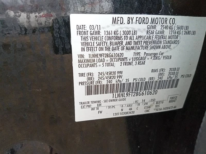 Driver Left Turbo/Supercharger Fits 10-19 FLEX 185594 — 第 4/4 张图片