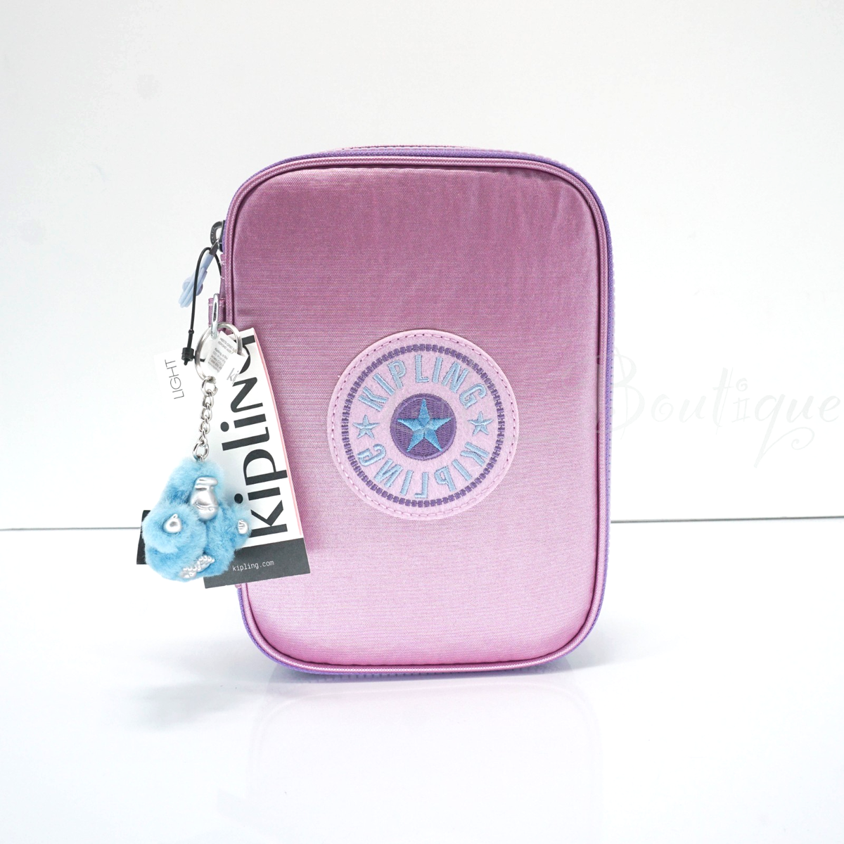 Kipling 100 Pens Case Pencil Accessory Polyamide KI9232 RainbowPop Pink  Metallic