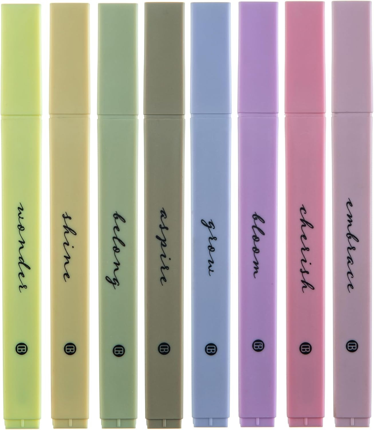 S With Soft Chisel Tip, 8 Pack Assorted Colors Pens No Bleed