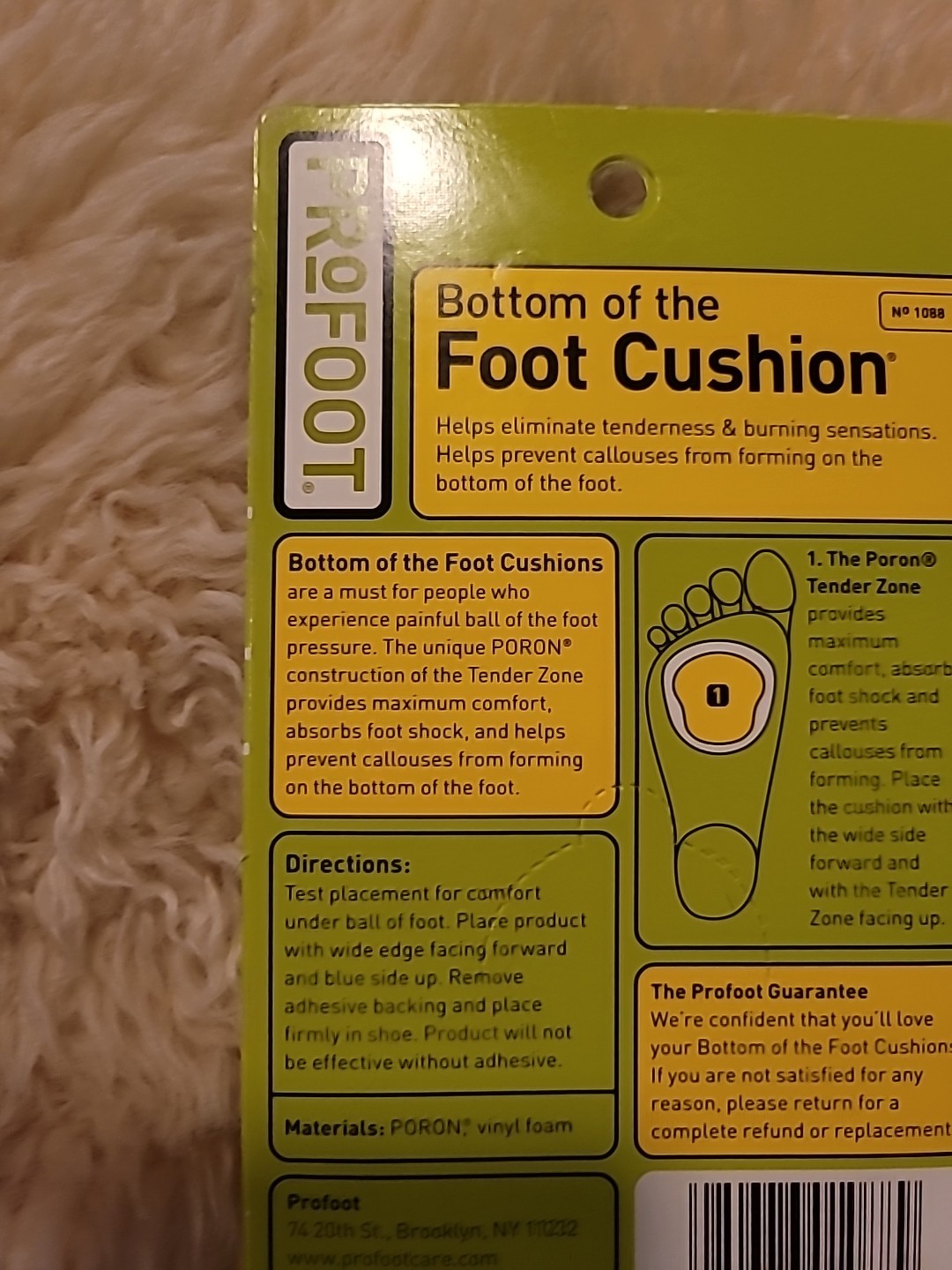 ProFoot Women's Bottom Of Foot Cushion Ideal For Flats And Heels New Sealed 1088