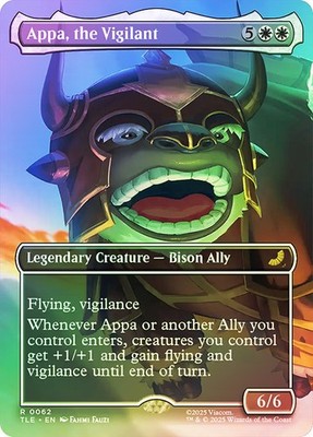 MTG FOIL Appa, the Vigilant Borderless - Avatar: The Last Airbender Eternal #062