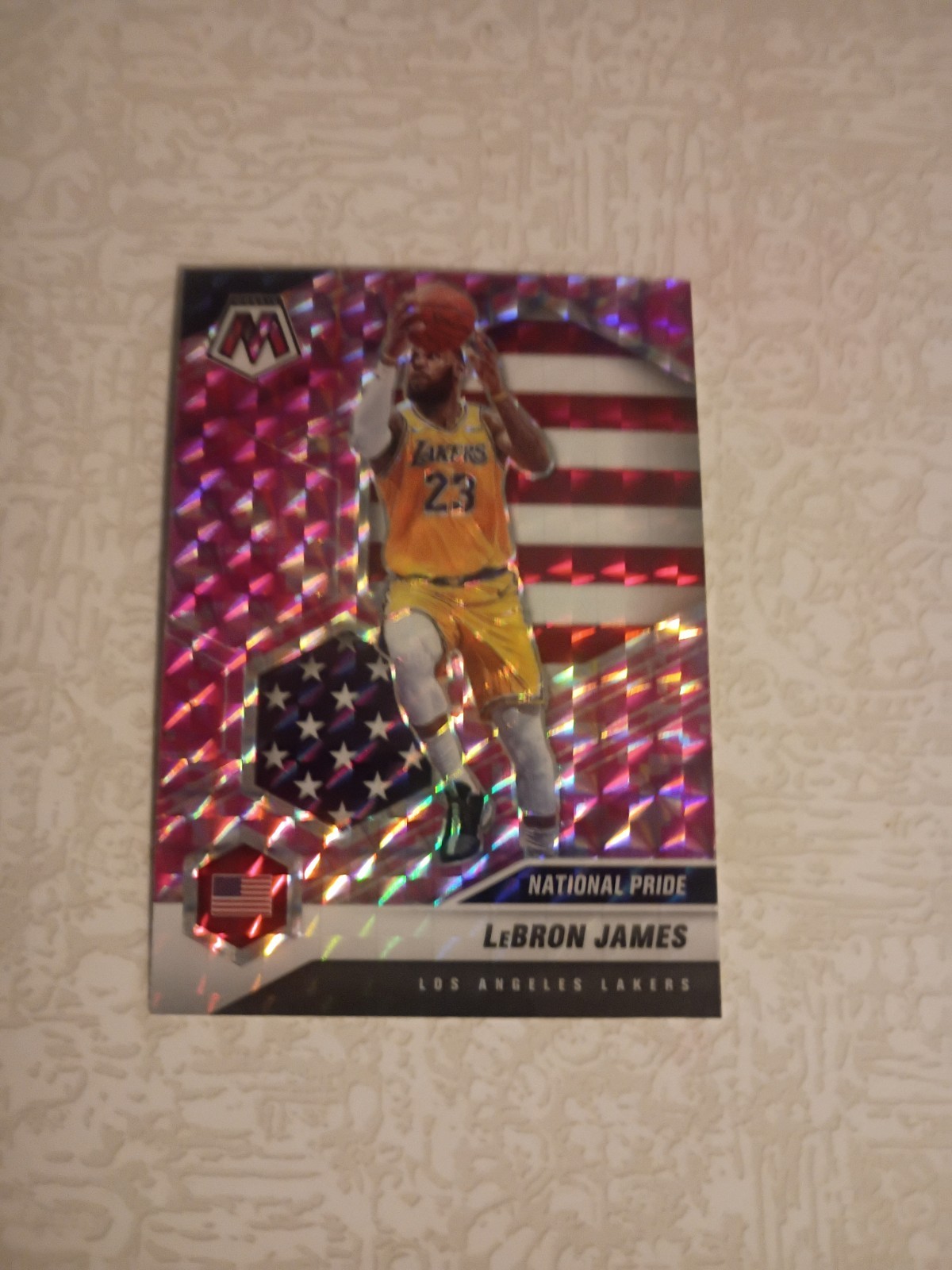 2020-21 Panini Mosaic - National Pride LeBron James #247 Pink Camo Mosaic Prizm