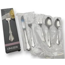 Chateau Stainless Flatware By By Oneida Silver - 5-Piece Place Setting - NEW