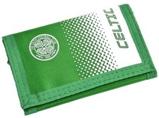 Image of Celtic FC Tri-Fold Wallet Fade Design Green / White Official Licensed Football C