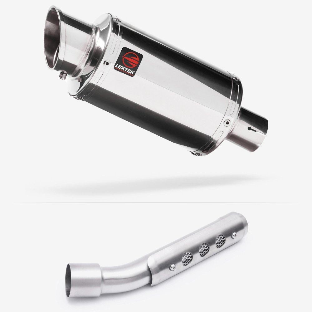 Lextek YP4 Stubby Exhaust 200mm with Link Pipe for Yamaha Tenere 700 (19-23)