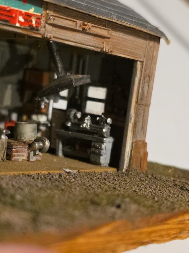 Máquina y soldadura Tucker Bros escala HO metal base madera totalmente montada usada - Imagen 12 de 13